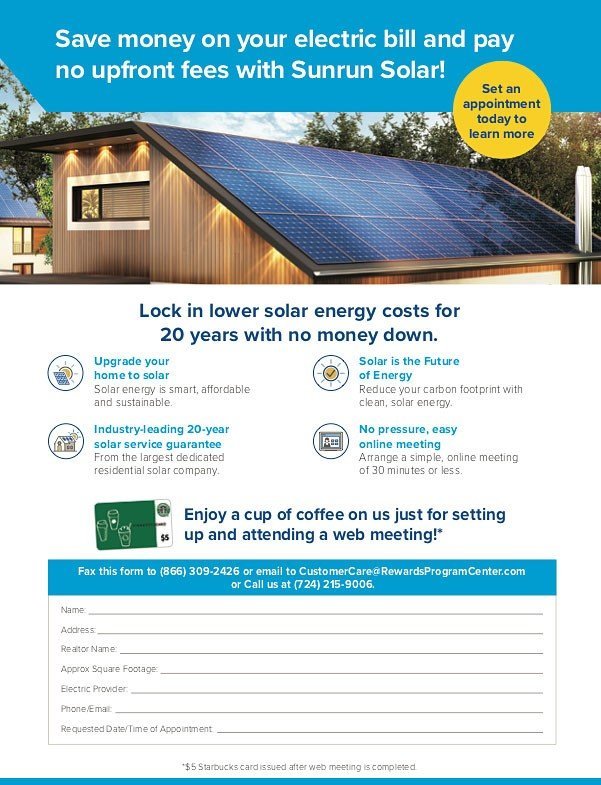 SunRun Solar Flyer Design