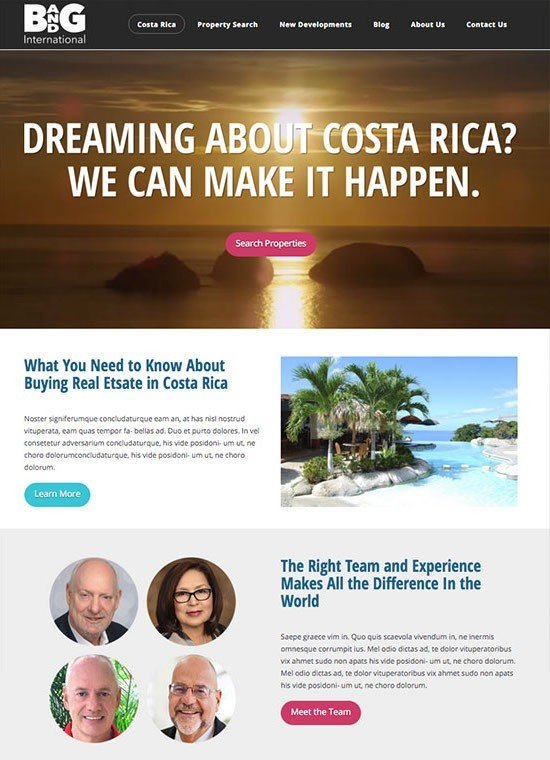 B and G International Website design