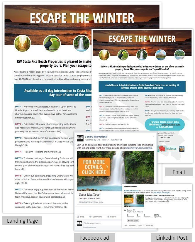 B and G  Landing Page, Email, Facebook & LinkedIn Ad Design