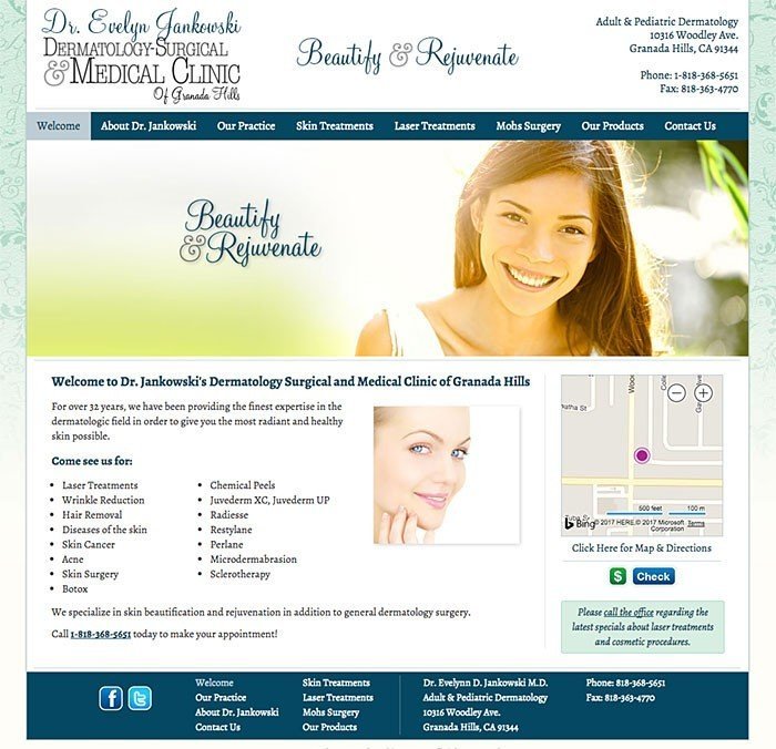 Website for Dr. Evelyn Jankowski