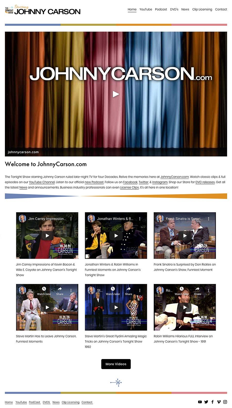 Web Design for The Tonight Show with Johnny Carson