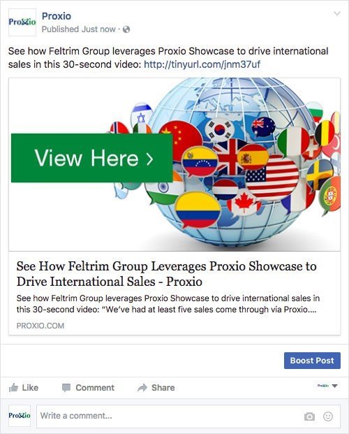 Proxio Facebook Ad Design