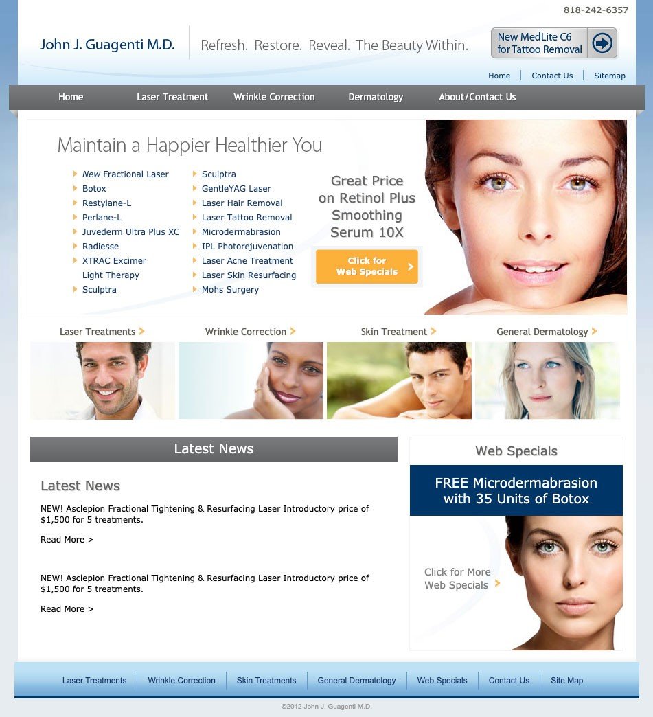 Website and Designs for Dr. Guagenti