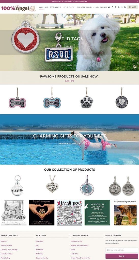 100 Percent Angel Shopify Website