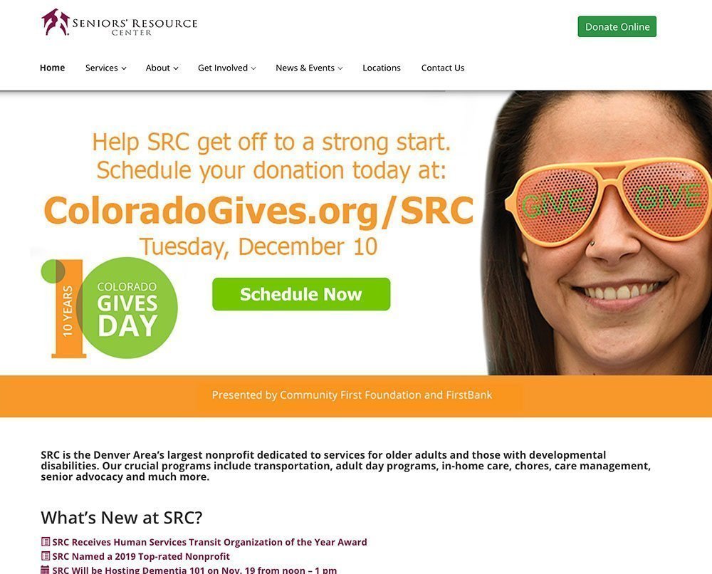 Colorado Gives Day Web Slider Design