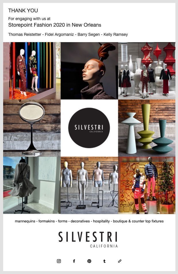 Storepoint Email Design for Silvestri California
