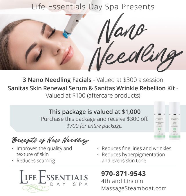Nano Needling Ad Design for Life Essentials Day Spa