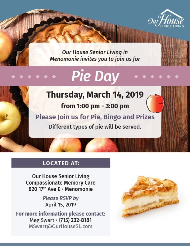 OHSL Event Flyer for National Pie Day