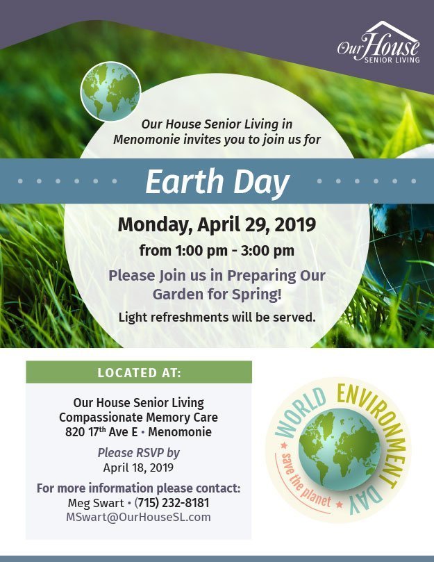 OHSL Event Flyer for Earth Day