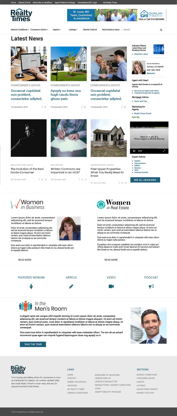 Realty Times Web Redesign