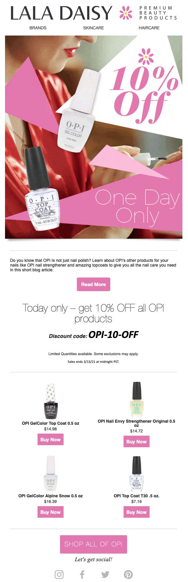 April Email Design for LaLaDaisy