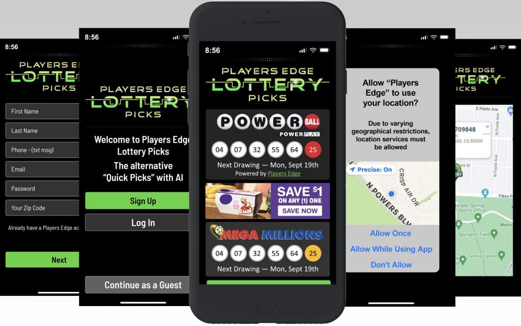 UI Design for Players Edge Lottery Picks